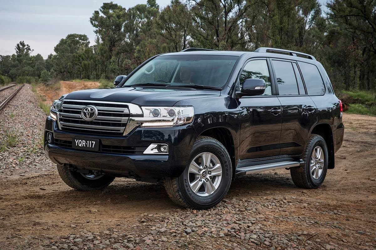 Toyota Land Cruiser 200 Series on a gravel track in Mongolia